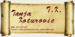 Tanja Koturović vizit kartica